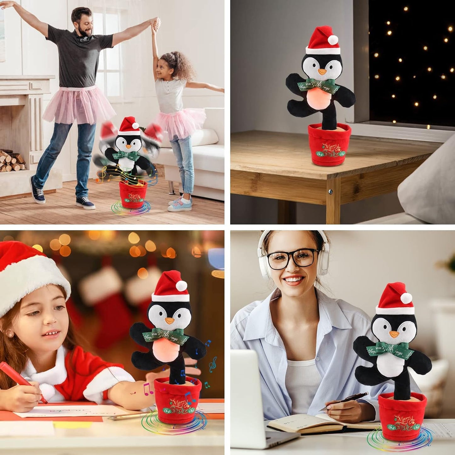 Singing Dancing Penguin Baby Toys 6 to 12 Months Musical Stuffed Animals Light up Toy Mimicking Repeating & Recording Toy for Girls Boys 1 2 3 Year Old Interactive Toys for Kids Gifts