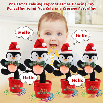 Singing Dancing Penguin Baby Toys 6 to 12 Months Musical Stuffed Animals Light up Toy Mimicking Repeating & Recording Toy for Girls Boys 1 2 3 Year Old Interactive Toys for Kids Gifts